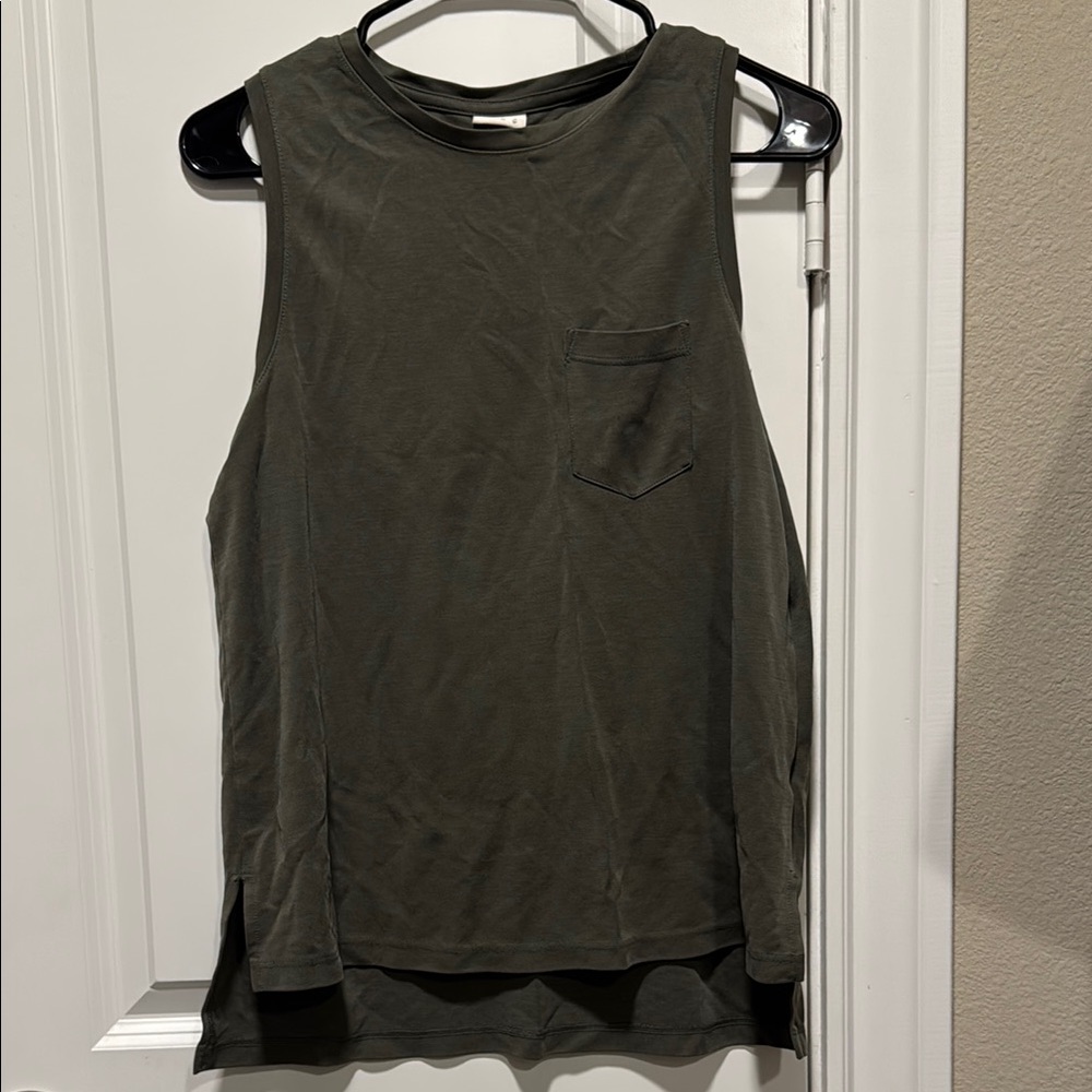 Olive Green Sleeveless Top
